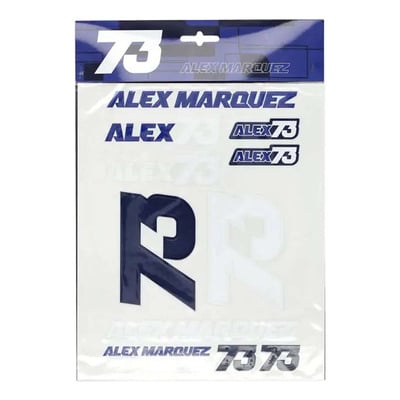 Planche de Stickers Alex Marquez 73 bleu/blanc 2023