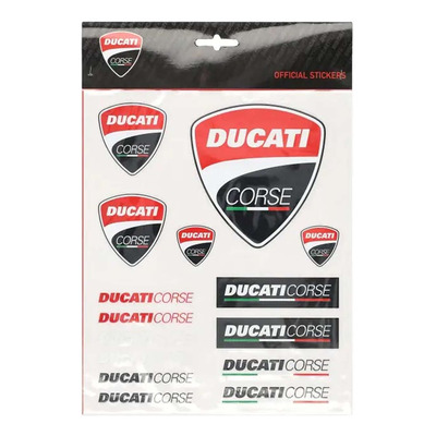Planche de Stickers Ducati Corse rouge/noir/blanc 2023