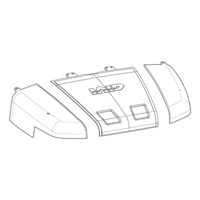 Plaquage en plastique pour top case Givi TRK52BB