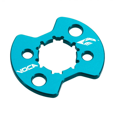 Plaque de maintien de pignon Voca Racing alu cyan Derbi Euro 2/3/4