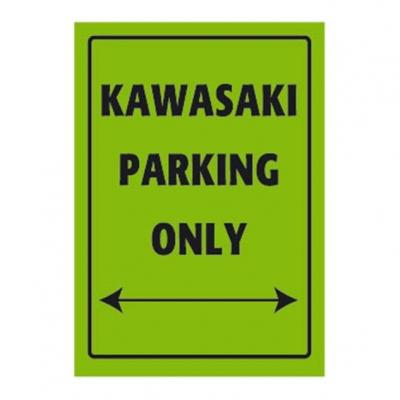 Plaque de parking Kawasaki parking only