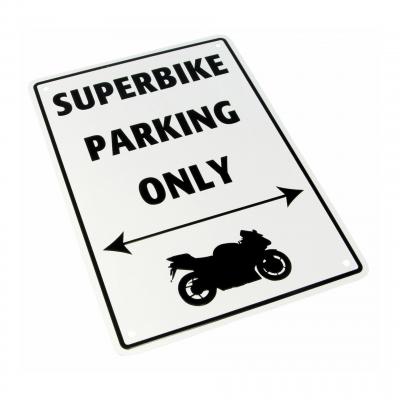 Plaque de parking Superbike parking only