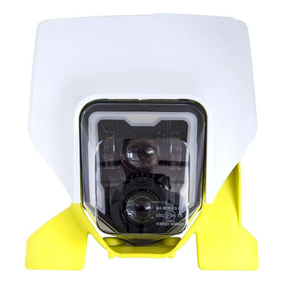 Plaque Phare Complète LED Homologuée Rtech Blanc / Jaune pour Husqvarna TE/FE 20-23