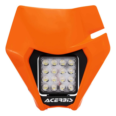 Plaque Phare LED Complète ACERBIS VSL Orange - KTM EXC / EXCF 20-23