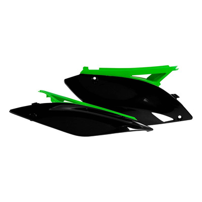 Plaques Latérales ACERBIS Noir / Vert - Kawasaki 250 KXF 09-12