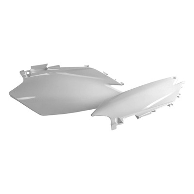 Plaques Latérales POLISPORT Type Origine Blanc - Honda 250 CRF-R 11-13