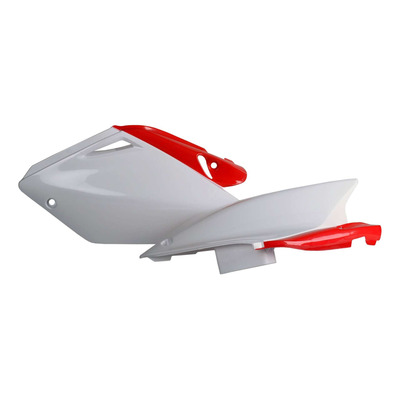 Plaques Latérales POLISPORT Type Origine Blanc / Rouge - Honda 250 CRF-R 04-05