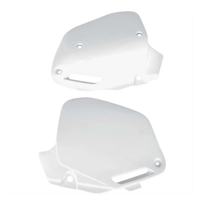 Plaques latérales Polisport type origine blanches Honda CR 500 R 91-01