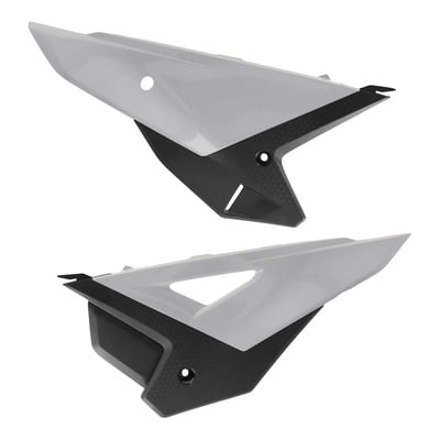 Plaques latérales Polisport type origine blanches Honda CRF 450 R 25-26