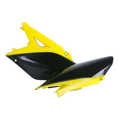Plaques Latérales POLISPORT Type Origine Jaune / Noir - Suzuki 250 RMZ 10-18