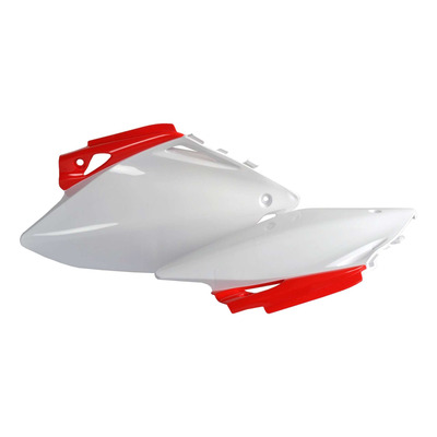 Plaques Latérales POLISPORT Type Origine Rouge / Blanc - Honda 450 CRF-R 07-08