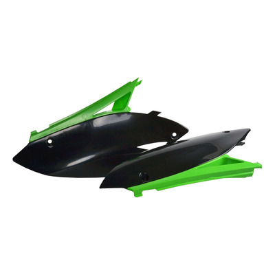 Plaques Latérales POLISPORT Type Origine Vert / Noir - Kawasaki 250 KXF 09-12