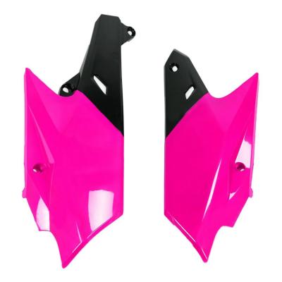 Plaques numéro latérales UFO Yamaha 250 YZ-F 14-18 rose fluo