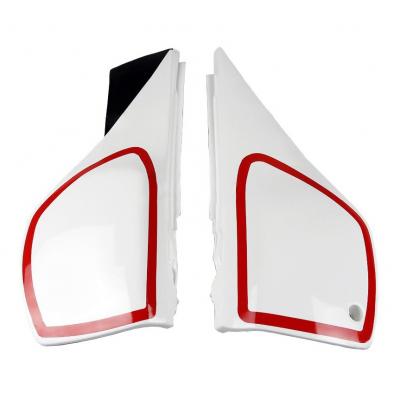 Plaques numéro latérales UFO Yamaha 600 TT 84-91 blanc/rouge (blanc yamaha)
