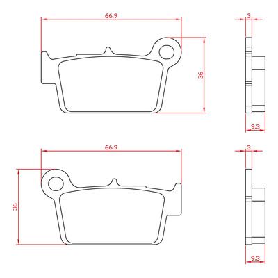 Plaquette de frein Brenta Gas Gas EC 300/Suzuki RM 250