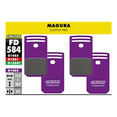 Plaquette de frein vélo Galfer FD584 G1652 E-bike Magura