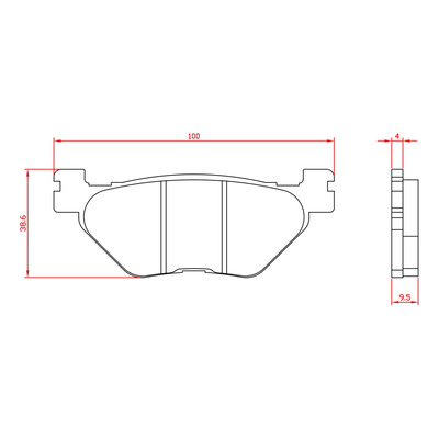 Plaquettes de frein arrière Brenta Metal Fritté - Yamaha FJR 1300 2001-06