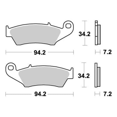 Plaquettes de Frein Moto Master - métal fritté - 93421 - Honda CRF 250R 04-22