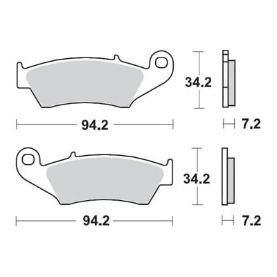 Plaquettes de Frein Moto Master - métal fritté - 93422 - Honda CRF 250R 04-22