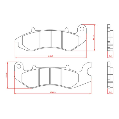 Plaquettes de frein avant Brenta TNT Motor Otto 125cc