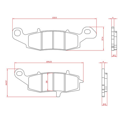 Plaquettes de frein avant gauche Brenta Métal Fritté - Suzuki SV650 2007-18