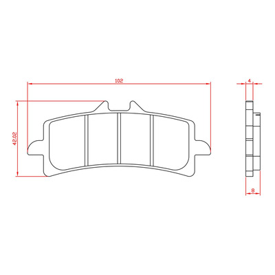 Plaquettes de frein Brenta céramique - BMW HP2 1200 2008-10