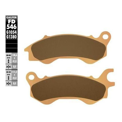 Plaquettes de Frein Galfer - métal fritté - FD546