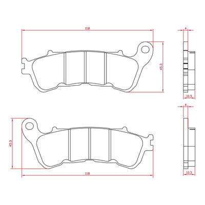 Plaquettes de frein métal fritté Brenta BR4307