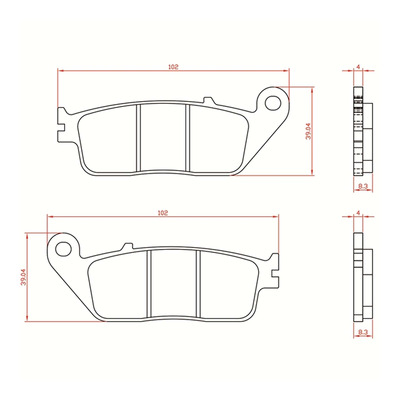 Plaquettes de frein Métal frittées Brenta - Yamaha X-MAX 125 2010-17