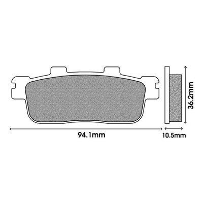 Plaquettes de frein Newfren Sym GTS 125 2006-20