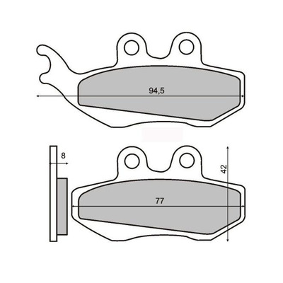 Plaquettes de Frein RMS - métal fritté - 225100363 - Aprilia Pegaso/Gilera Runner