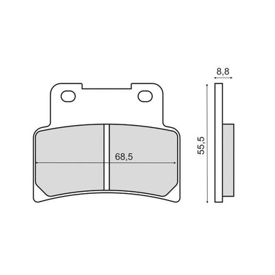 Plaquettes de Frein RMS - métal fritté - 225102833 - Aprilia Shiver/ X-Citing