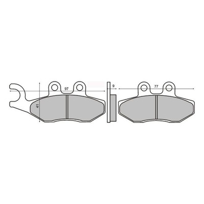 Plaquettes de Frein RMS - métal fritté - 225102623 - Aprilia SR Motard/Gilera Runner
