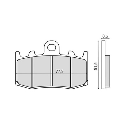 Plaquettes de Frein RMS - métal fritté - 225101603 - BMW R 1100/1150/1200/1300cc