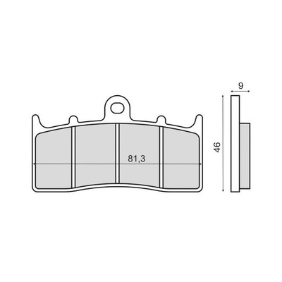 Plaquettes de Frein RMS - métal fritté - 225103013 - BMW R 850/1100/1150/1200cc