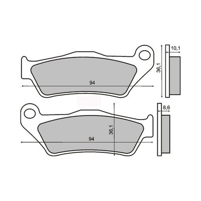 Plaquettes de Frein RMS - métal fritté - 225101383 - BMW S 1000 XR/R 850