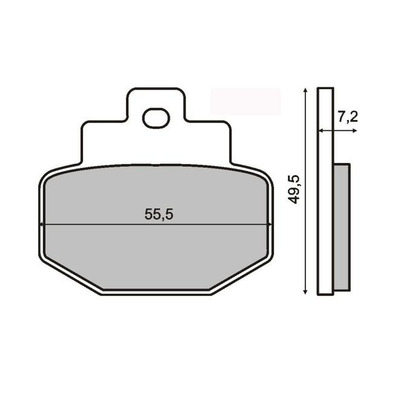 Plaquettes de Frein RMS - métal fritté - 225100453 - Derbi GP1/Vespa GTS