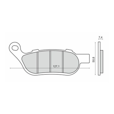 Plaquettes de Frein RMS - métal fritté - 225103353 - Harley Davidson FXSB/FLSTC