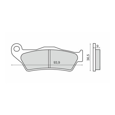 Plaquettes de Frein RMS - métal fritté - 225103403 - Harley Davidson XG Street 500/750cc