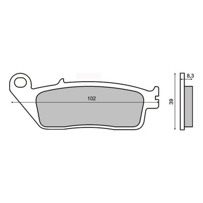 Plaquettes de Frein RMS - métal fritté - 225100873 - Honda CBR/Peugeot Geopolis