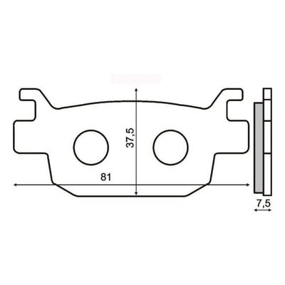 Plaquettes de Frein RMS - métal fritté - 225102563 - Honda SH/Benelli TRK