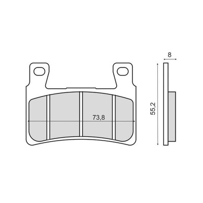 Plaquettes de Frein RMS - métal fritté - 225102913 - Honda CBR/VTR/CBF