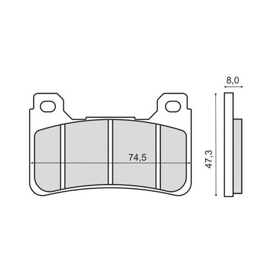 Plaquettes de Frein RMS - métal fritté - 225102953 - Honda CBR/VFR