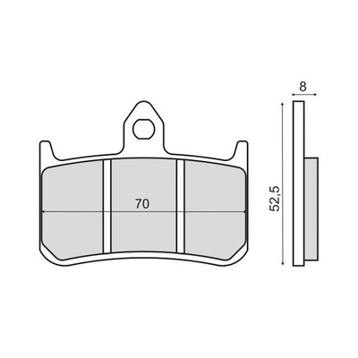 Plaquettes de Frein RMS - métal fritté - 225103103 - Honda NSR/VTR