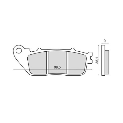 Plaquettes de Frein RMS - métal fritté - 225103053 - Honda VFR/CBR