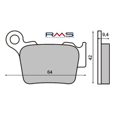 Plaquettes de Frein RMS - métal fritté - 225100753 - Husqvarna SMR/KTM EXC