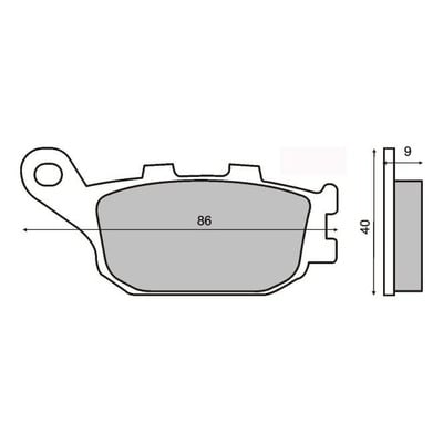 Plaquettes de Frein RMS - métal fritté - 225100933 - Kawasaki Z750/Suzuki GSF