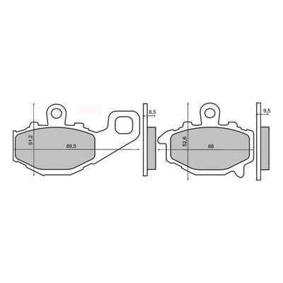 Plaquettes de Frein RMS - métal fritté - 225101223 - Kawasaki ER-6/Versys