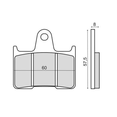 Plaquettes de Frein RMS - métal fritté - 225103113 - Kawasaki GTR/Suzuki GSX-R