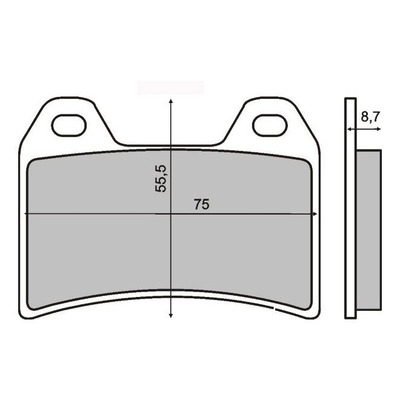 Plaquettes de Frein RMS - métal fritté - 225101103 - KTM Duke/Moto Guzzi V7